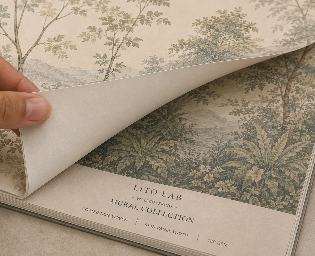 Detail — substrate texture, panel edge